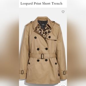 Coach Leopard Trench Coat